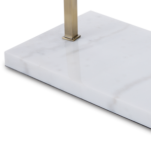 Cloister Brass Floor Lamp - Modern Arc Design with Elegant White Shade and Antique Finish for Style