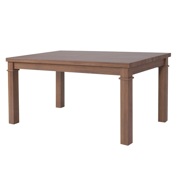 English Elm 6-piece Rectangular Dining Set with Wood Grain Table Four Upholstered Chairs and Bench Walnut N752S000012D