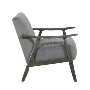 English Elm Casual Greeley Gray Velvet Accent Chair with Solid Wood Frame, Transitional Comfort, 29.5"x31.5" Compact Seat B011P264608