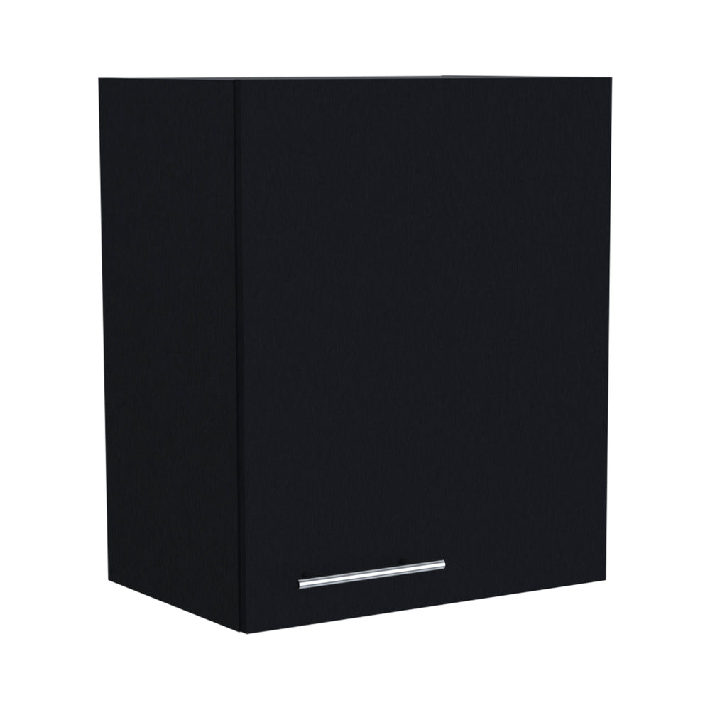 English Elm Manchester Wall Cabinet 20" Wide One-Door with Two Shelves — Space-Saving, Sleek White Finish, Easy Install Black 26 L x 21 W x 4 H B200P235846