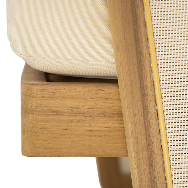 English Elm Christopher Knight Home® - Royal Wood Textilene Club Chair - Handcrafted Outdoor Seating With Cushioned Comfort & Durability N773P218355B
