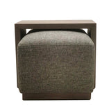 Chapel Hill Peggy  Bench/Cocktail Ottoman With Table CH101-0024 Tweed/Multi