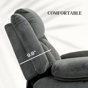 English Elm Electric Power Lift Recliner with Massage Heat Velvet Upholstery and Usb Charging T3971P412308