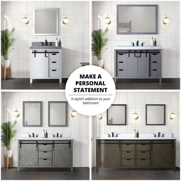 English Elm Rustic Brown Bath Vanity With White Quartz Countertop - Stylish Storage, Easy Install, Durable Design B2731P260012-GIGA