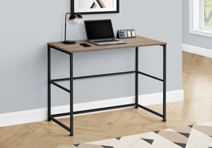 English Elm Computer 40" Modern Home Office Desk with Hairpin Legs, Dual Cubby Storage, Stable Metal Base taupe 42 L x 20 W x 5 H B2710P219946