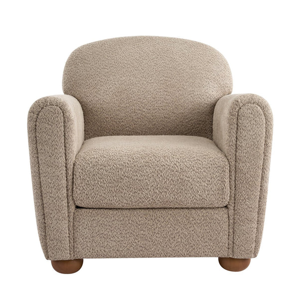 English Elm Rapallo Upholstered Accent Chair Plush Seat Modern Frame for Living Room or Entryway Light Brown N776P381488L