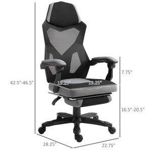 English Elm Home Office Reclining Desk Chair with Thick Cushioning and Geometric Shell Design T3971P386860