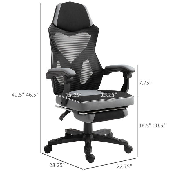 English Elm Home Office Reclining Desk Chair with Thick Cushioning and Geometric Shell Design T3971P386860