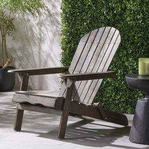 English Elm Christopher Knight Home® - Malibu Adirondack Chair - Foldable Acacia Wood, Rustic Comfort For Patios, Decks & Gardens N770P241668E