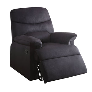 English Elm Arcadia Plush Microfiber Motion Recliner with Pillow-Top Arms, Smooth Latch Mechanism for Relaxation Black 33 L x 31 W x 28 H B2726P256700