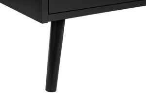 English Elm Accent Side Table Rustic Grey Laminate Compact Storage Cabinet Transitional Bedroom Black B2710P461704