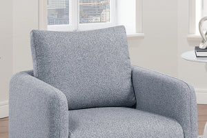 English Elm 360-degree Swivel Boucle Accent Chair with Sculptural Frame for Modern Living Rooms B089P416560