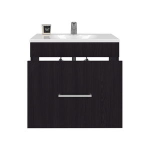 English Elm Colville Floating Wall Mount Vanity Cabinet Matte Finish Modern Bathroom Storage Black B092P439918