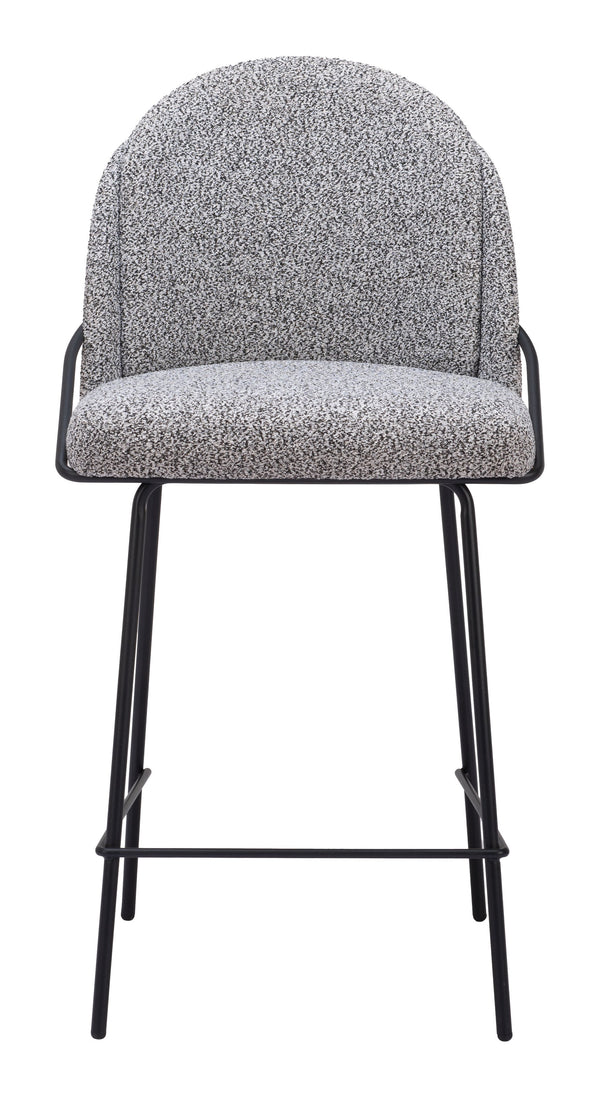 Zuo Modern Jambi Counter Stool Set Of 2 - Luxurious Teddy Fabric With Modern Glamour For Stylish Interiors Multicolor 100% Polyester,Plywood,Steel 109966-zuo-modern