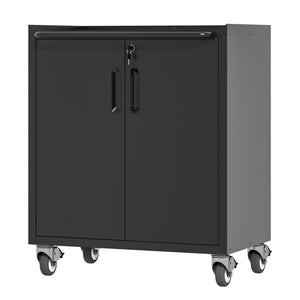 English Elm Heavy-duty Steel Garage Cabinet on Wheels with Locking Doors and Adjustable Shelves T2398P223005