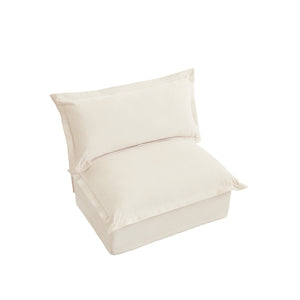English Elm Koala Armless Chenille Sofa Deep Seat Wraparound Pillows for Modern Living Rooms Cream W3041P240116