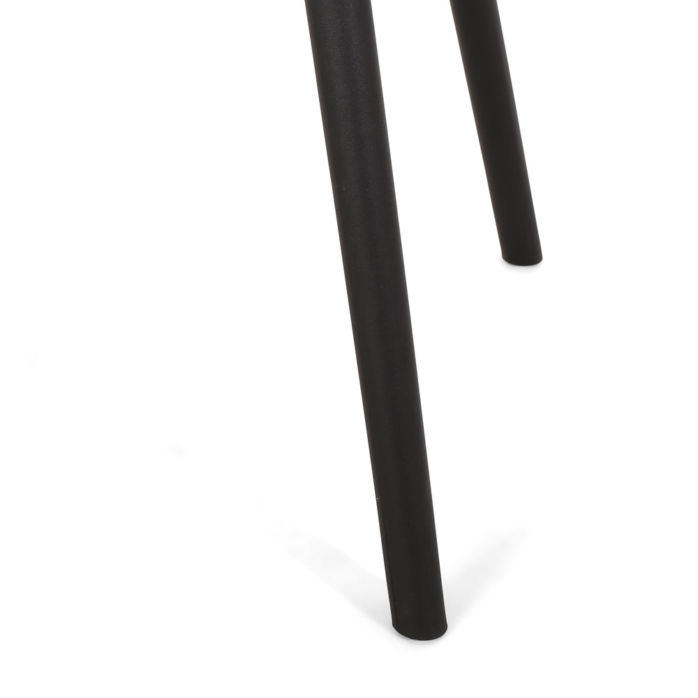 English Elm Christopher Knight Home® - LOTUS modern outdoor dining chair with weather-resistant polypropylene, perforated diamond pattern comfort and stability Black 23.5 L x 23.5 W x 22.5 H 69068.00BLK