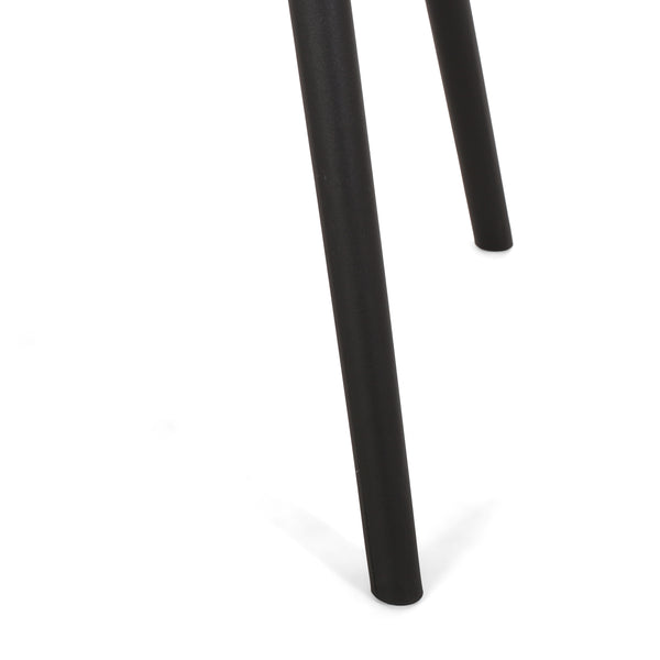 English Elm Christopher Knight Home® - LOTUS modern outdoor dining chair with weather-resistant polypropylene, perforated diamond pattern comfort and stability Black 23.5 L x 23.5 W x 22.5 H 69068.00BLK