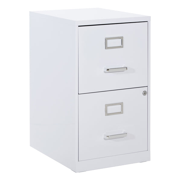OSP Home Furnishings Metal File Cabinet White
