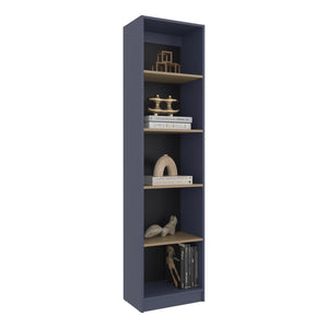 English Elm Home Xs Slim Five Shelf Vertical Bookcase for Narrow Bedrooms Offices and Living Spaces B070P391786