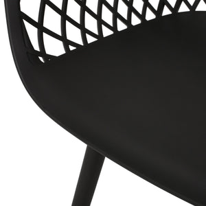 English Elm Poppy Outdoor Dining Chairs Set of 2 Diamond Mesh Geometric Modern Patio Seating N776P414421B