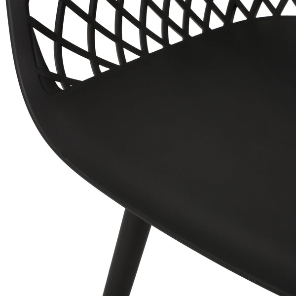 English Elm Poppy Outdoor Dining Chairs Set of 2 Diamond Mesh Geometric Modern Patio Seating N776P414421B