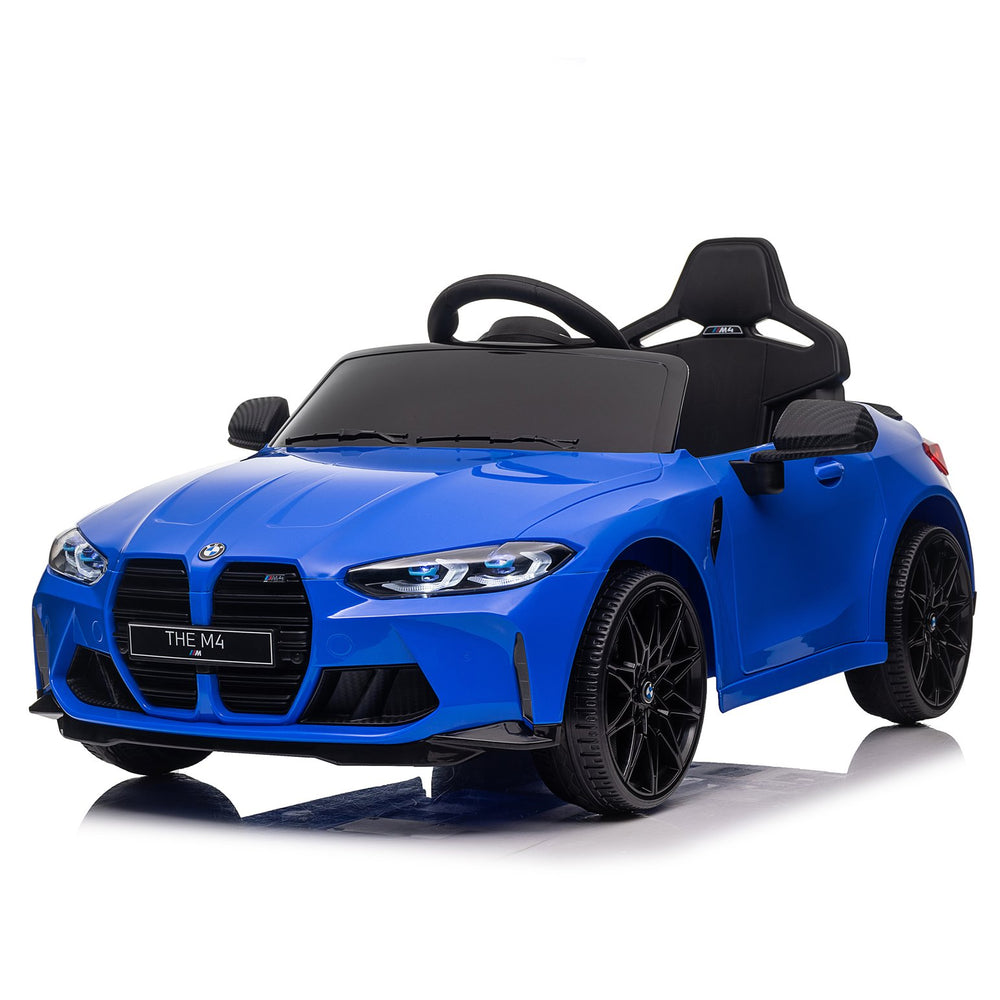 English Elm Bmw M4 Licensed Kids Ride on Car with Parental Remote Dual Motors and Led Lights Blue W1578P214204