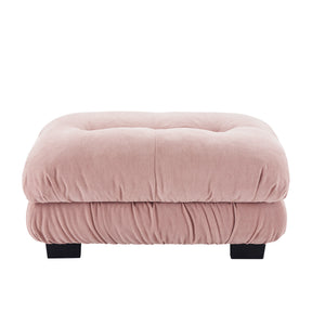 English Elm 27 Chenille Upholstered Modular Ottoman Soft Foam Cushion for Living or Bedroom W714P253479