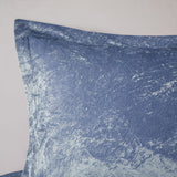 Intelligent Design Felicia Glam/Luxury Velvet Duvet Cover Set with Throw Pillow ID12-2159 Blue