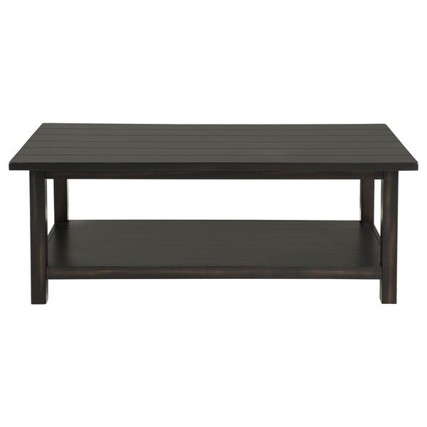 English Elm Castleton Farmhouse Pine Living Room Coffee and End Table Set with Worn Wood Finish B062S01639