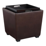 OSP Home Furnishings Rockford Storage Ottoman Cocoa