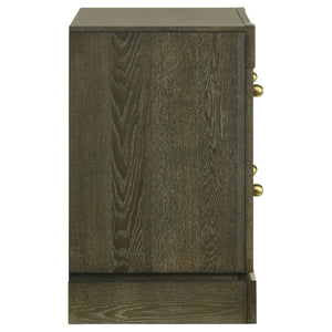 English Elm Sundance Dark Cocoa Nightstand with 2 Drawers, Solid Wood Dovetail Construction & Brass Knobs B062P378393