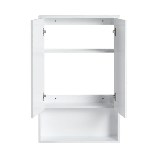 English Elm 24" Bathroom Wall Cabinet - Space-Saving Float Mount Design With Soft-Close Doors For Modern Homes W999P312052