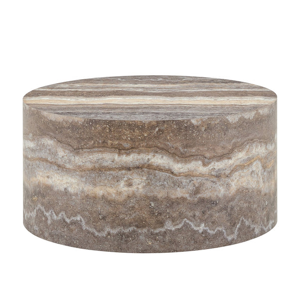 English Elm Cave Stone Patterned Mdf Round Coffee Table for Minimalist Industrial Living Rooms W1151P460954