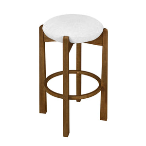 English Elm Christopher Knight Home® - Tara Set Of 4 Wooden Barstools With Ivory Upholstery - Comfort, Style, And Durability For Your Home N775P333863D-S4