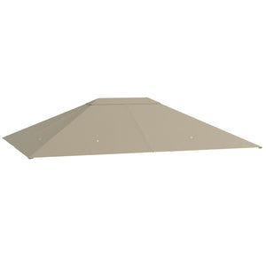 English Elm Outsunny 10' X 13' Gazebo Canopy Replacement Top With Ventilation, Drain Holes & Uv Protection Khaki W2225P174264-GIGA