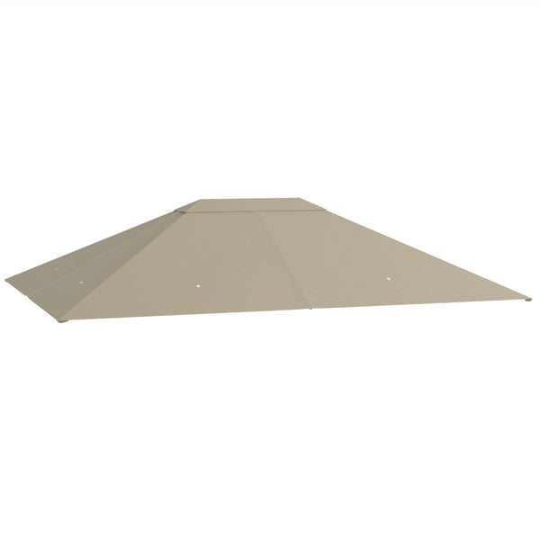 English Elm Outsunny 10' X 13' Gazebo Canopy Replacement Top With Ventilation, Drain Holes & Uv Protection Khaki W2225P174264-GIGA