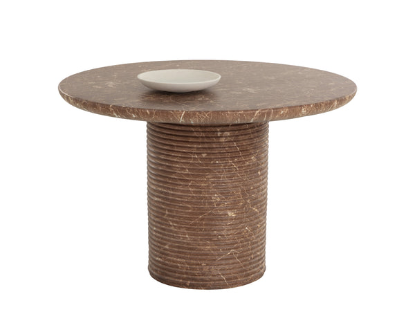 Sunpan Riva Dining Table - 43" Concrete Elegance With Stunning Marble Effect For Contemporary Spaces Brown Concrete 111920