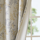 SunSmart Julie Casual Printed Botanical Blackout Curtain Panel SS40-0022 Yellow