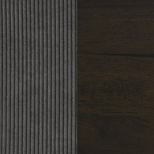 English Elm Dana Charcoal Plush Corduroy Tufted Accent Chair with Wide Track Arms Cozy Modern Living Seat (96) B062S00614