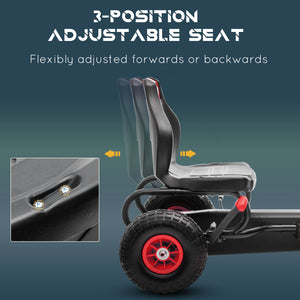 English Elm Aosom 24v Electric Go Kart Ride on Toy with Drifting Dual Motor and Adjustable Seat W2225P229174
