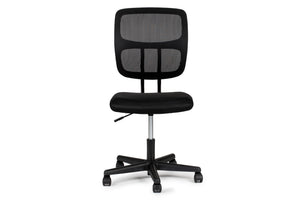 English Elm Elegant Mesh Office Chair Black Breathable Ergonomic Desk Seat with Height Adjustment, Wheels, Supportive Comfort HS00F1677-ID-AHD