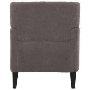 English Elm Christopher Knight Home® - Upholstered Teddy Fleece Armchair with Tufted Back, Contemporary Cozy Accent Seat for Living Room Brown N763P193158D