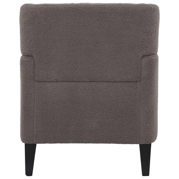 English Elm Christopher Knight Home® - Upholstered Teddy Fleece Armchair with Tufted Back, Contemporary Cozy Accent Seat for Living Room Brown N763P193158D