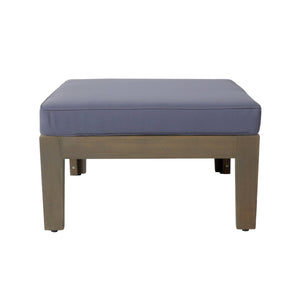 English Elm Grenada Acacia Hardwood Outdoor Sectional with Water Resistant Cushions Patio Set 63702.00GDGRY