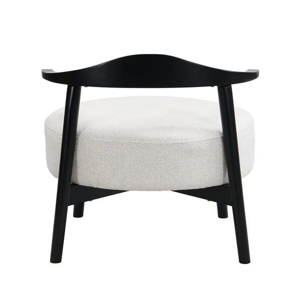 English Elm Christopher Knight Home® - Upholstered Nordic Accent Chair Beige with Black Frame — Modern 300lb Capacity Reading Armchair for Sunroom N779P264850B