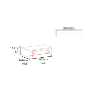 English Elm White Oak Elevated Monitor Stand with Melamine Finish for Ergonomic Viewing & Desk Organization (19") B062P230645