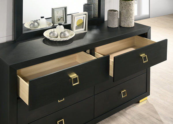 English Elm Gorgeous Vintage-Inspired Nightstand with Square Pull Handle and Metal Legs — Retro Chic Bedroom Accent Black 26 L x 18 W x 27 H B011P326195