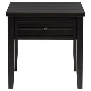 English Elm Sutter Farmhouse Pine Wood Coffee and End Table Set with Louvered Drawer Storage B062S01466