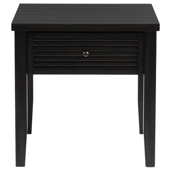 English Elm Sutter Farmhouse Pine Wood Coffee and End Table Set with Louvered Drawer Storage B062S01466